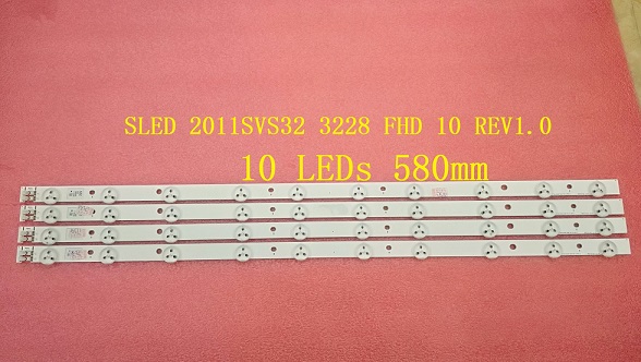4 PCS/lot UA32EH5080R LED strip SLED 2011SVS32 3228 FHD 10 REV1.0 for LTJ320HN07-H 10 LEDs 580mm,